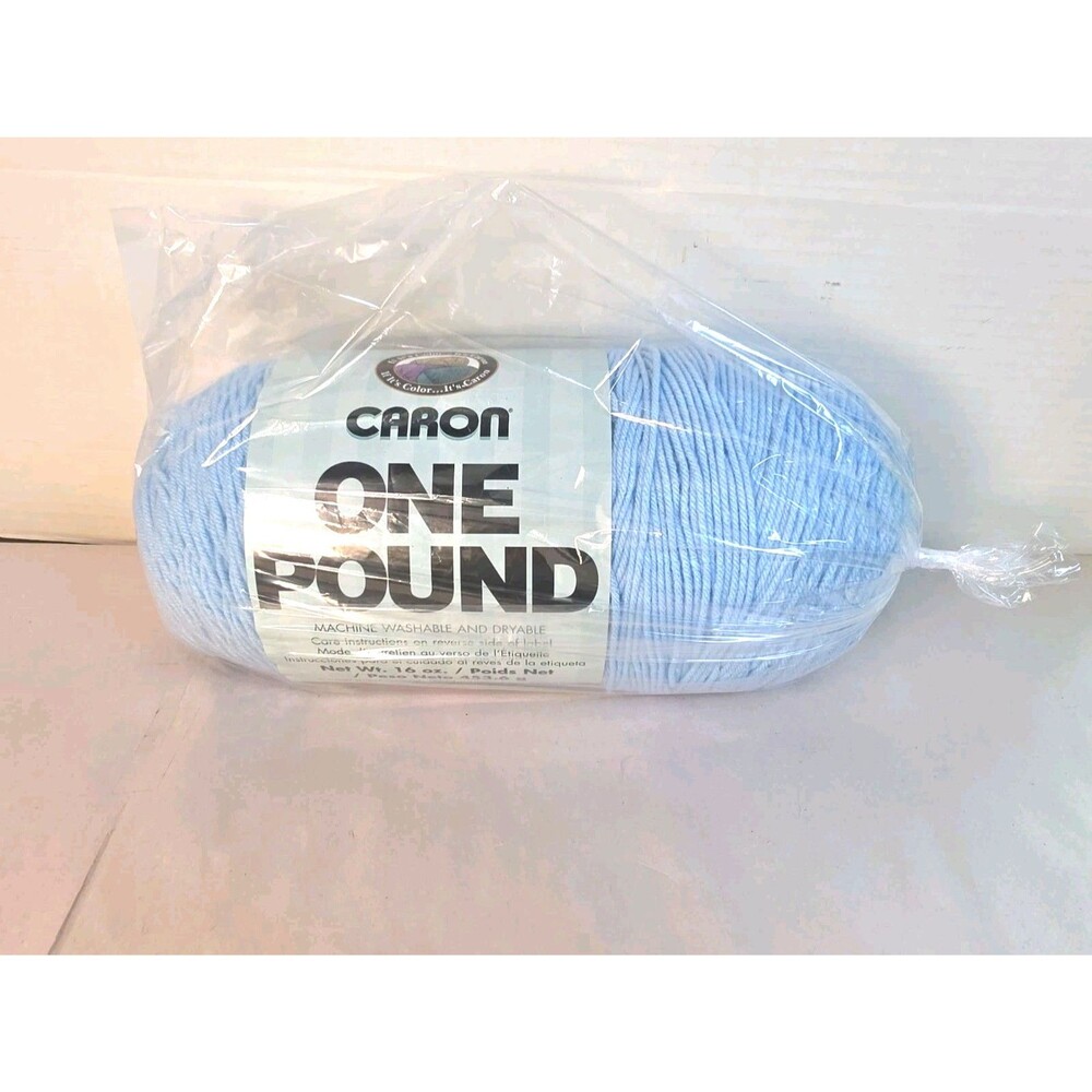 New Caron One Pound  Acrylic Yarn Skein Sky Blue 508